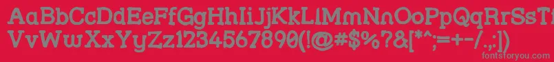 Strslml-Schriftart – Graue Schriften auf rotem Hintergrund