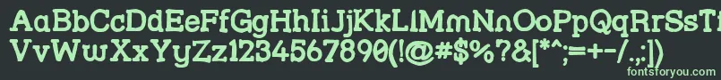 Strslml Font – Green Fonts on Black Background