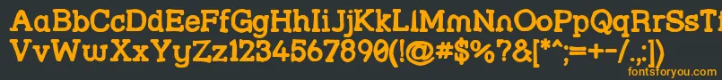 Strslml Font – Orange Fonts on Black Background