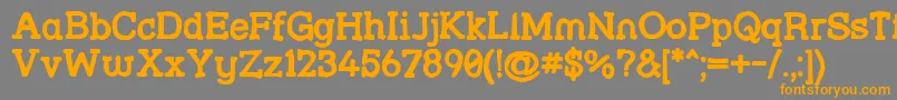 Strslml Font – Orange Fonts on Gray Background