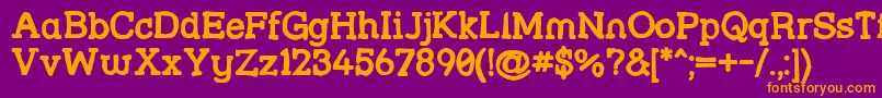 Strslml Font – Orange Fonts on Purple Background