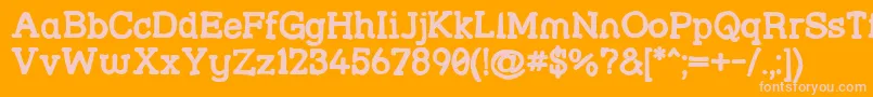 Strslml Font – Pink Fonts on Orange Background