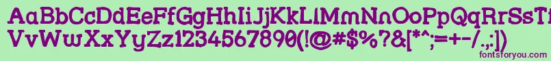 Strslml Font – Purple Fonts on Green Background