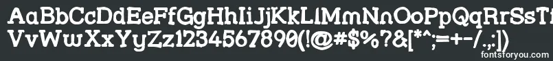 フォントStrslml – 黒い背景に白い文字