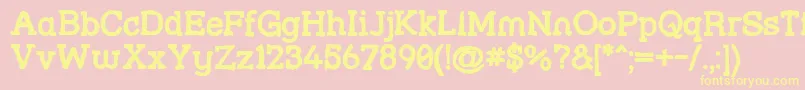 Strslml Font – Yellow Fonts on Pink Background