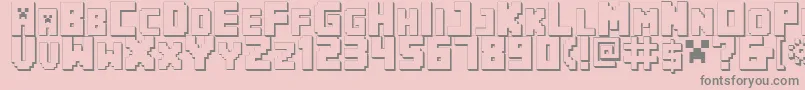 MinecraftPe-Schriftart – Graue Schriften auf rosa Hintergrund