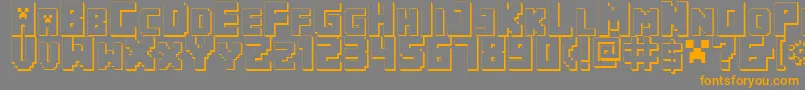 MinecraftPe Font – Orange Fonts on Gray Background