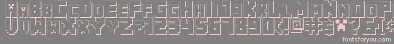 MinecraftPe Font – Pink Fonts on Gray Background