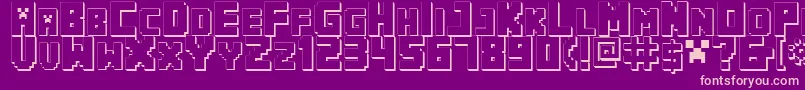 fuente MinecraftPe – Fuentes Rosadas Sobre Fondo Morado