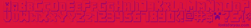 MinecraftPe Font – Purple Fonts on Red Background