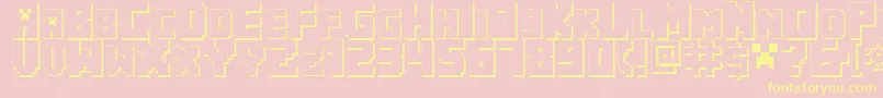 MinecraftPe-Schriftart – Gelbe Schriften auf rosa Hintergrund