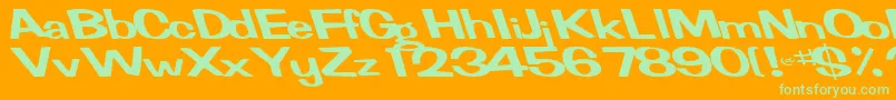 FertileRegularTtnorm Font – Green Fonts on Orange Background