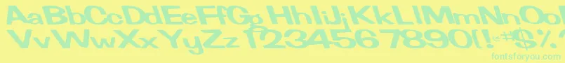 FertileRegularTtnorm Font – Green Fonts on Yellow Background
