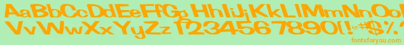 FertileRegularTtnorm Font – Orange Fonts on Green Background
