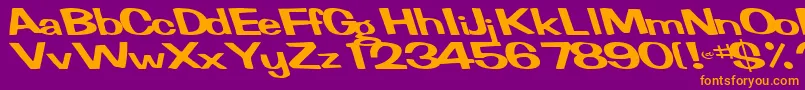 FertileRegularTtnorm Font – Orange Fonts on Purple Background