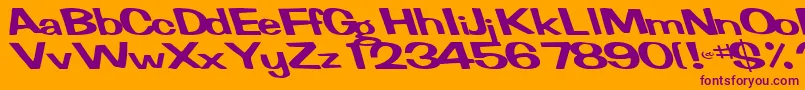 FertileRegularTtnorm Font – Purple Fonts on Orange Background