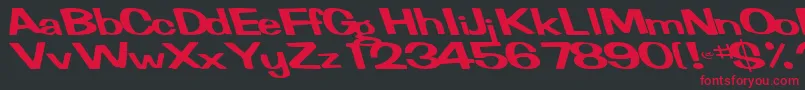 FertileRegularTtnorm Font – Red Fonts on Black Background