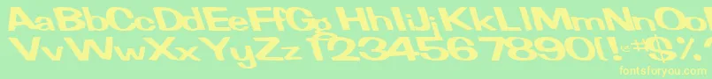 FertileRegularTtnorm Font – Yellow Fonts on Green Background