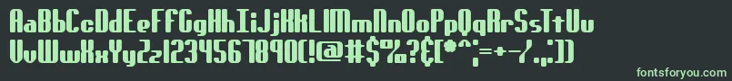 GenotypeRsBrk Font – Green Fonts on Black Background