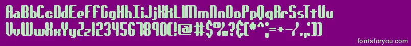 GenotypeRsBrk Font – Green Fonts on Purple Background