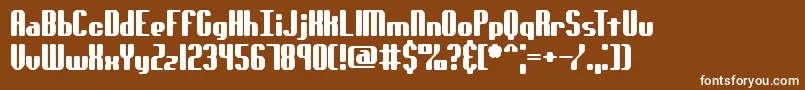 フォントGenotypeRsBrk – 茶色の背景に白い文字