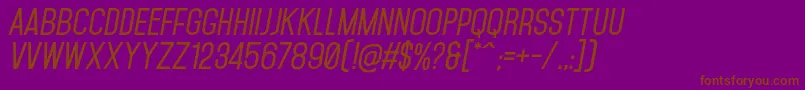 Fonte MohaveSemiboldItalics – fontes marrons em um fundo roxo