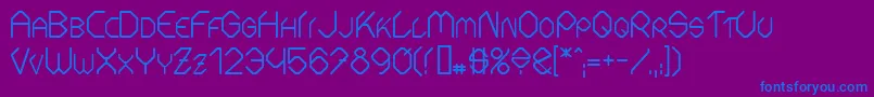 FontmakerSlash-Schriftart – Blaue Schriften auf violettem Hintergrund