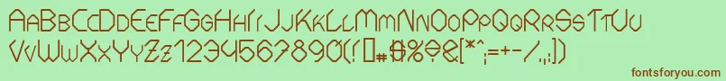 FontmakerSlash Font – Brown Fonts on Green Background