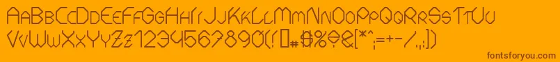 FontmakerSlash Font – Brown Fonts on Orange Background