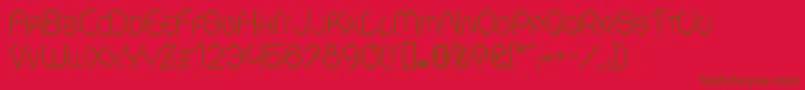 FontmakerSlash-fontti – ruskeat fontit punaisella taustalla