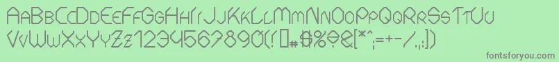 FontmakerSlash Font – Gray Fonts on Green Background