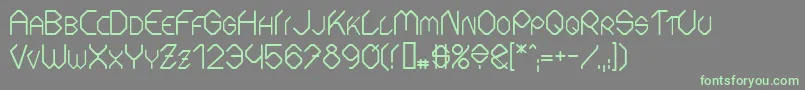 FontmakerSlash Font – Green Fonts on Gray Background