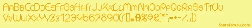 FontmakerSlash Font – Orange Fonts on Yellow Background