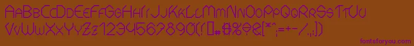 Шрифт FontmakerSlash – фиолетовые шрифты на коричневом фоне