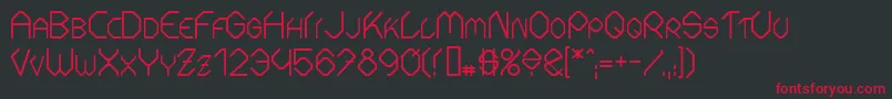 FontmakerSlash Font – Red Fonts on Black Background