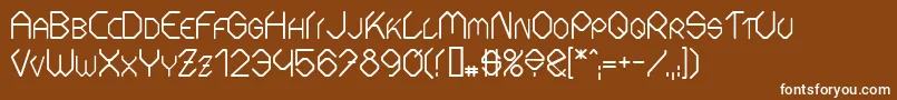 FontmakerSlash Font – White Fonts on Brown Background