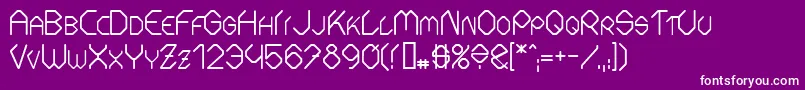 FontmakerSlash-Schriftart – Weiße Schriften auf violettem Hintergrund