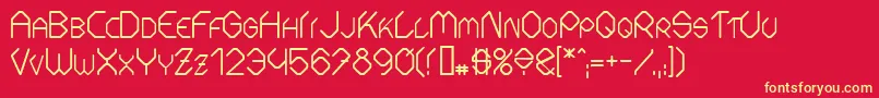 FontmakerSlash Font – Yellow Fonts on Red Background