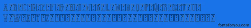 HotWinnerTeamDemo-Schriftart – Schwarze Schriften auf blauem Hintergrund