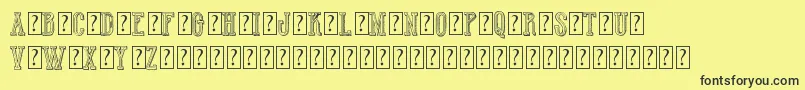 Шрифт HotWinnerTeamDemo – чёрные шрифты на жёлтом фоне