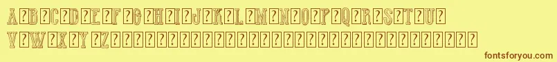 HotWinnerTeamDemo Font – Brown Fonts on Yellow Background