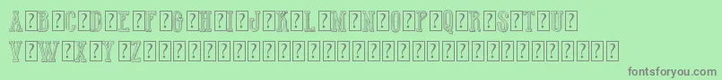 HotWinnerTeamDemo-fontti – harmaat kirjasimet vihreällä taustalla