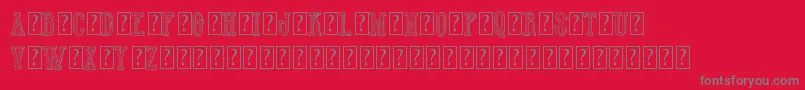 HotWinnerTeamDemo-fontti – harmaat kirjasimet punaisella taustalla