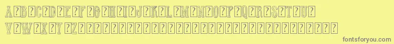 フォントHotWinnerTeamDemo – 黄色の背景に灰色の文字