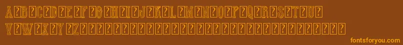 HotWinnerTeamDemo Font – Orange Fonts on Brown Background