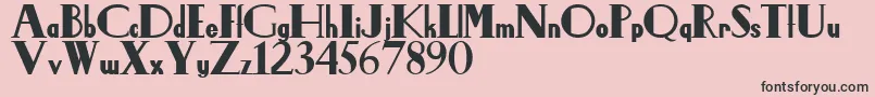 LeidenschaftDevans Font – Black Fonts on Pink Background