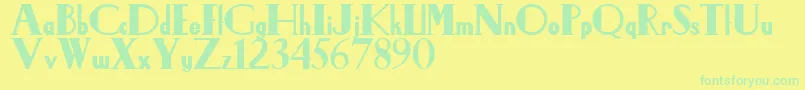 En savoir plus sur la police LeidenschaftDevans Police LeidenschaftDevans – polices vertes sur fond jaune