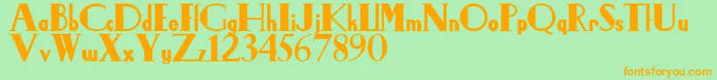 LeidenschaftDevans Font – Orange Fonts on Green Background
