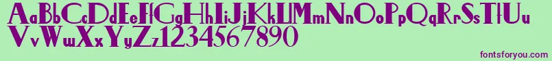 LeidenschaftDevans Font – Purple Fonts on Green Background