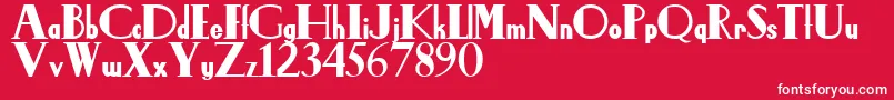 LeidenschaftDevans Font – White Fonts on Red Background